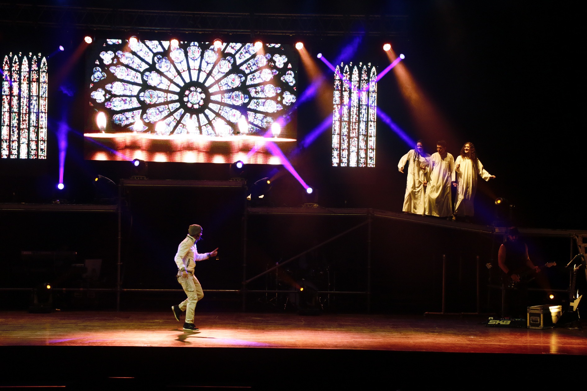 Professional sound, video and theatrical lighting production for the Man in the Mirror musical
